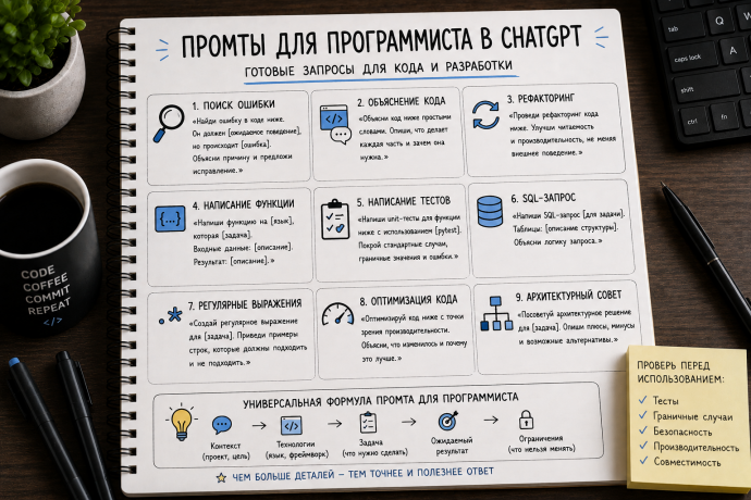 Промты для программиста в ChatGPT: готовые запросы и примеры